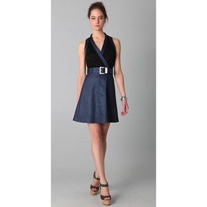 Viktor & Rolf Classy Denim Wrap Dress - Womens size 4 *MISSING BELT*